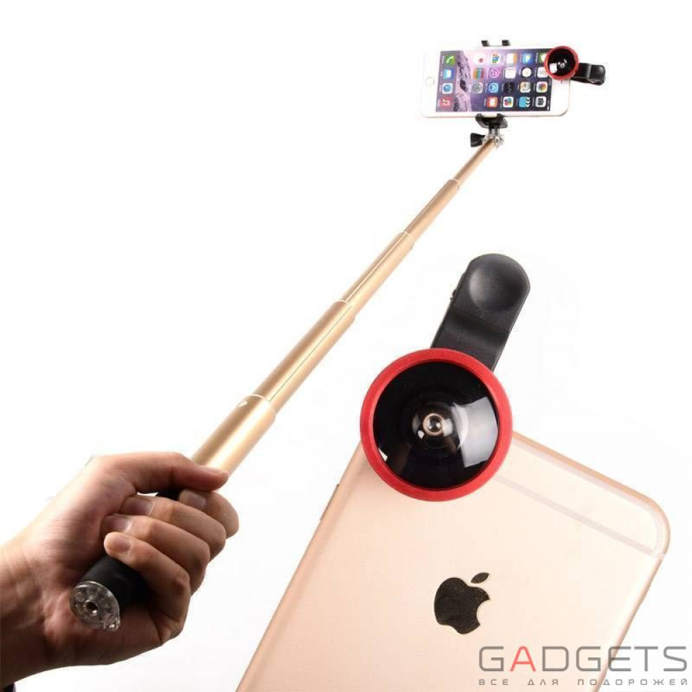 Фото Селфи-палка Baseus Monopod AppHome Bluetooth Selfstick with wide-angle Lens 83cm Gold