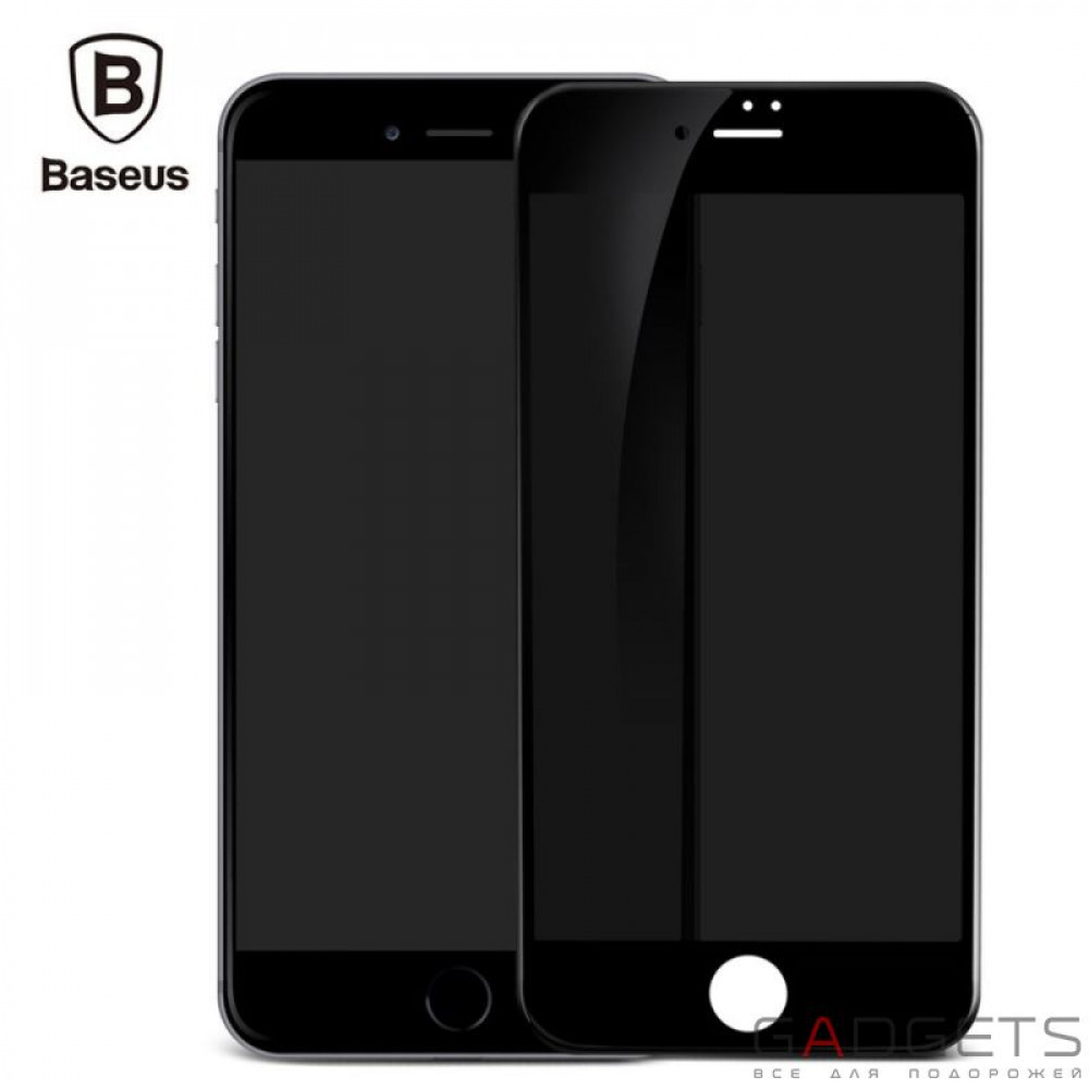 Фото Захисна плівка Baseus 0.23mm Soft edge Anti-peeping Glass Film для iPhone 7 Black