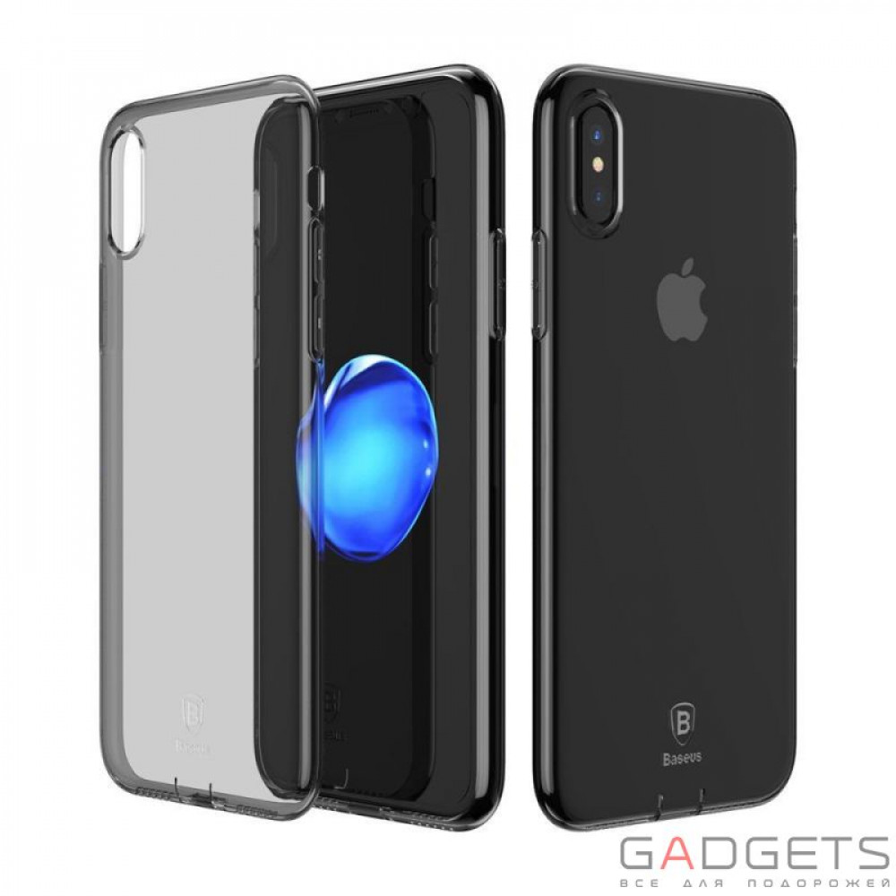 Фото Чехол Baseus Simple Series Case Transparent Black для iPhone X (ARAPIPH8-B01)