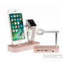 Док-станція COTEetCI Base Hub B18 MFI Stand 3 USB Hub, 1 type-c Rose Gold (CS5019-MRG) фото 0