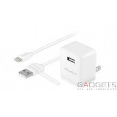 Сетевое зарядное устройство Macally Home Chargers white (MHOME12L)