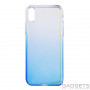Чехол Baseus Glaze Case Transparent Blue для iPhone X (WIAPIPH8-GC03) фото 0
