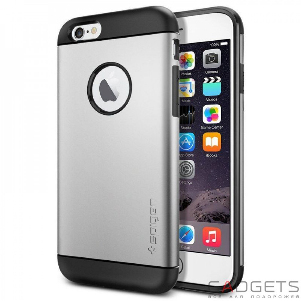 Фото Чохол-накладка Spigen Case Slim Armor Series Satin Silver for iPhone 6 4.7'' (SGP10958)