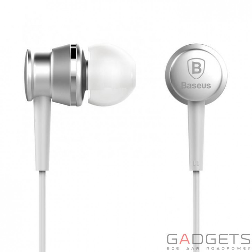 Фото Наушники Baseus Lark Series Wired Earphones Silver