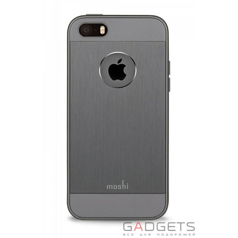 Фото Чохол-накладка Moshi iGlaze Armour Metallic Case Gunmetal Gray для iPhone SE/5/5S (99MO061211)