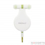 Наушники Macally BUBAUDIO Retractable Earbud with Remote and Microphone (BUBAUDIO-W) фото 0