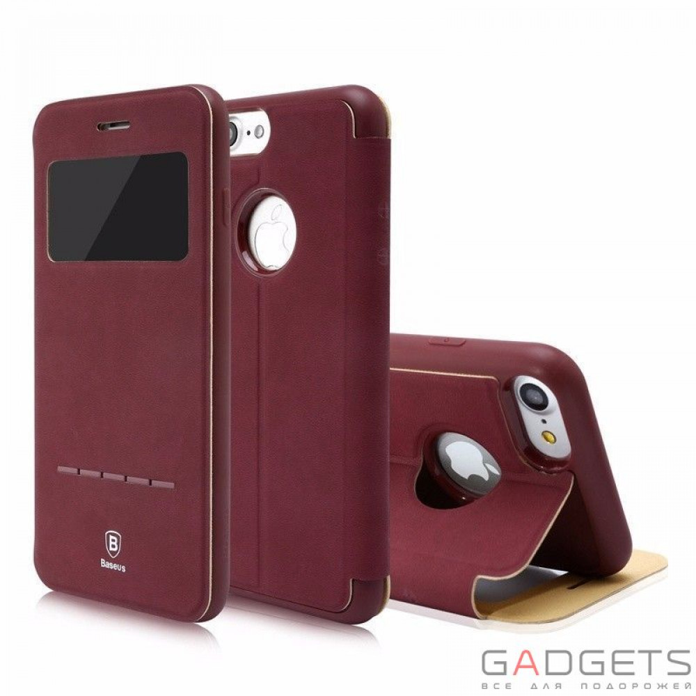 Фото Чехол-книжка Baseus Simple Series Leather Case iPhone 7 Wine Red