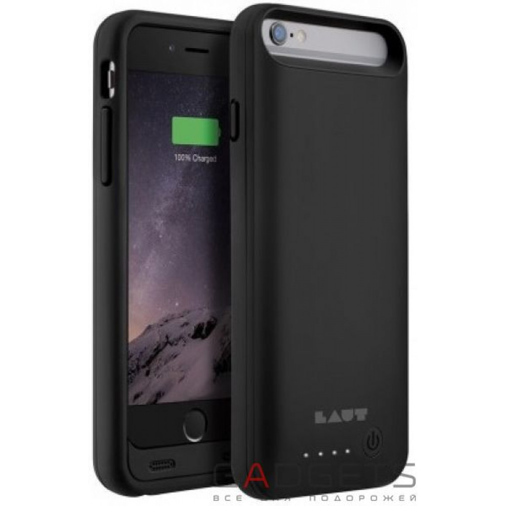 Фото Чехол-батарея Laut Battery Case для iPhone 6/6s Черный (LAUT_iP6_NDR_BK)