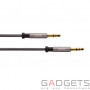 Кабель (аудио) Moshi Mini-Stereo Audio Cable Black 6'' (1.8 m) (99MO023002) фото 0