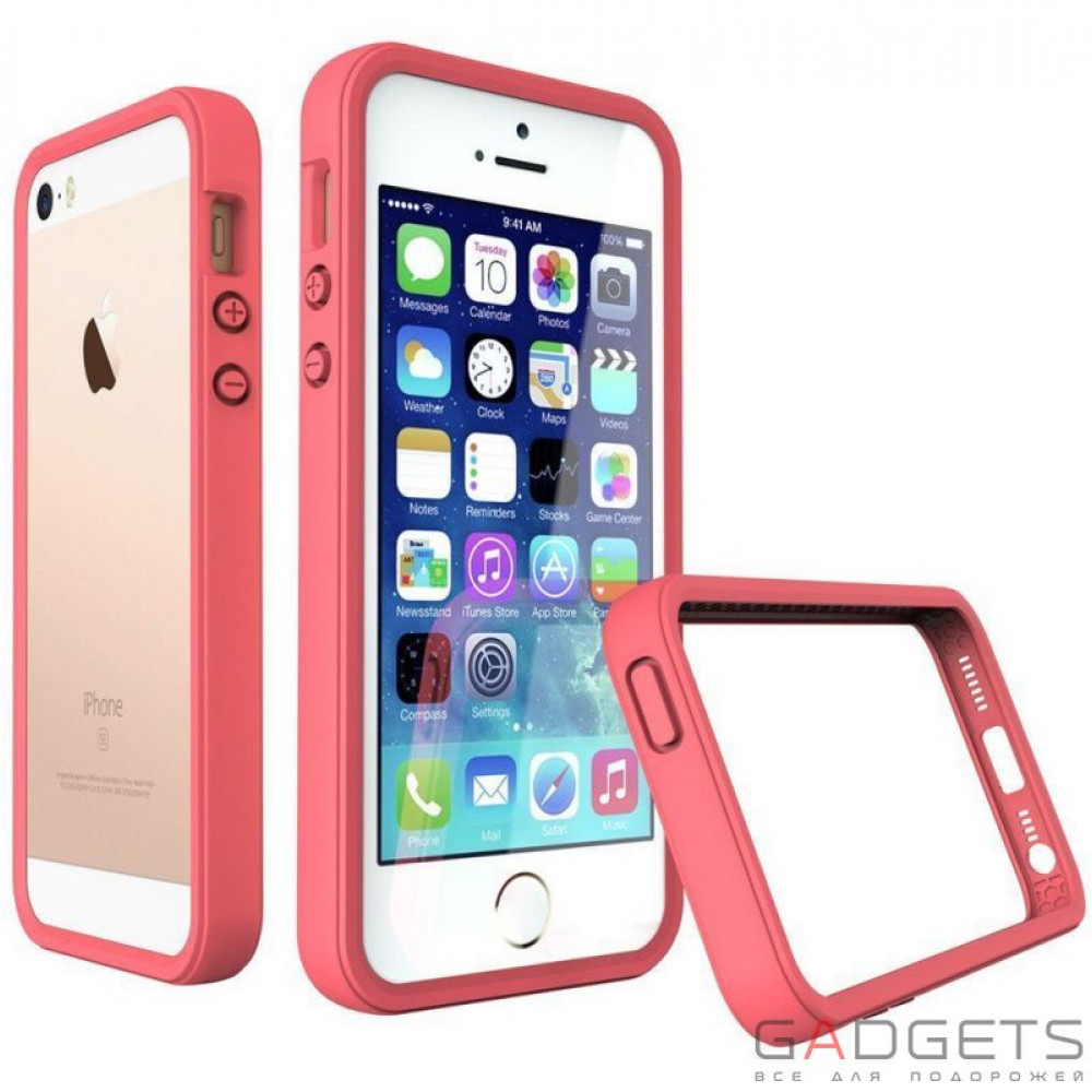 Фото Бампер Evolutive Labs RhinoShield Crash Guard Coral Pink для iPhone 5/5S/SE