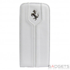 Чехол-флиппер CG Mobile Ferrari Leather Flap Case Montecarlo Collection White for iPhone 5/5S (FEMTFLP5WH)