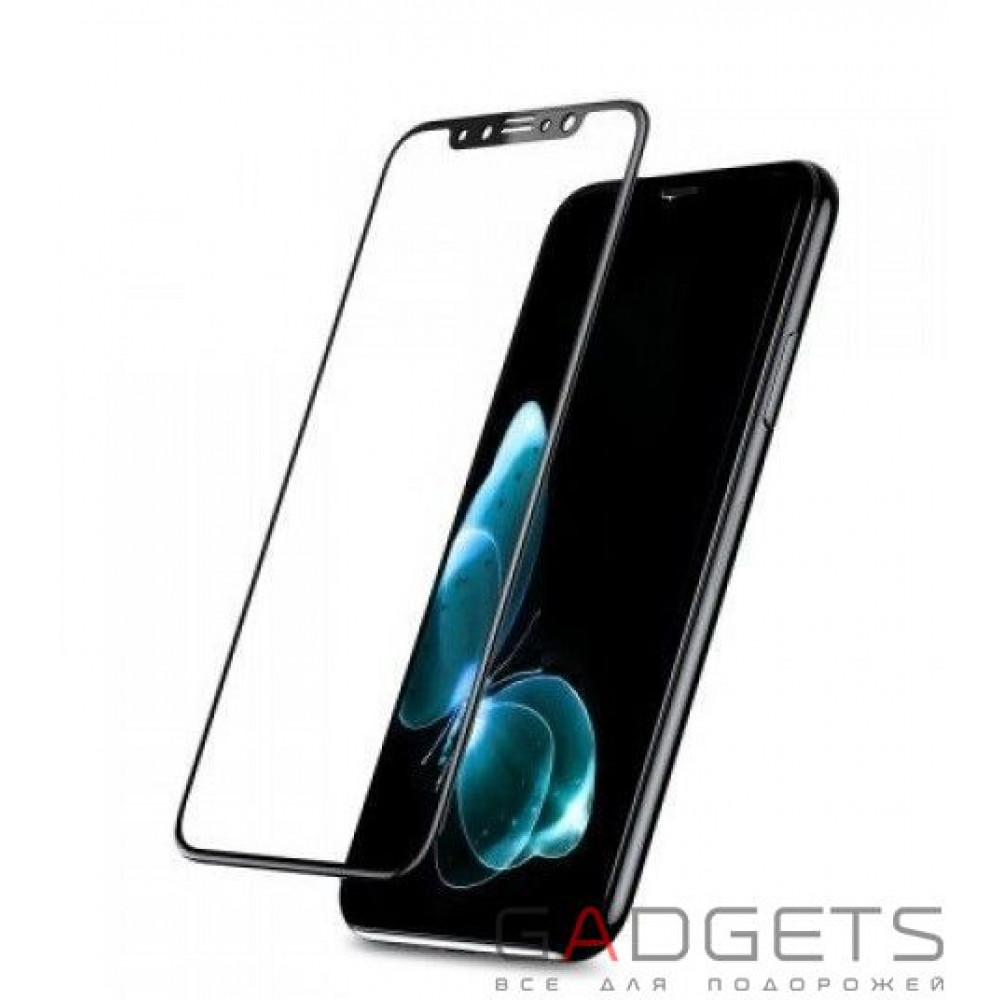 Фото Захисне скло Baseus 0.2mm Silk-screen Tempered Glass Black для iPhone X (SGAPIPH8-ASL01)
