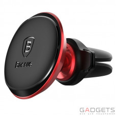 Автомобільний тримач Baseus Magnetic Air Vent Car Mount Holder with Cable Clip Red (SUGX-A09)