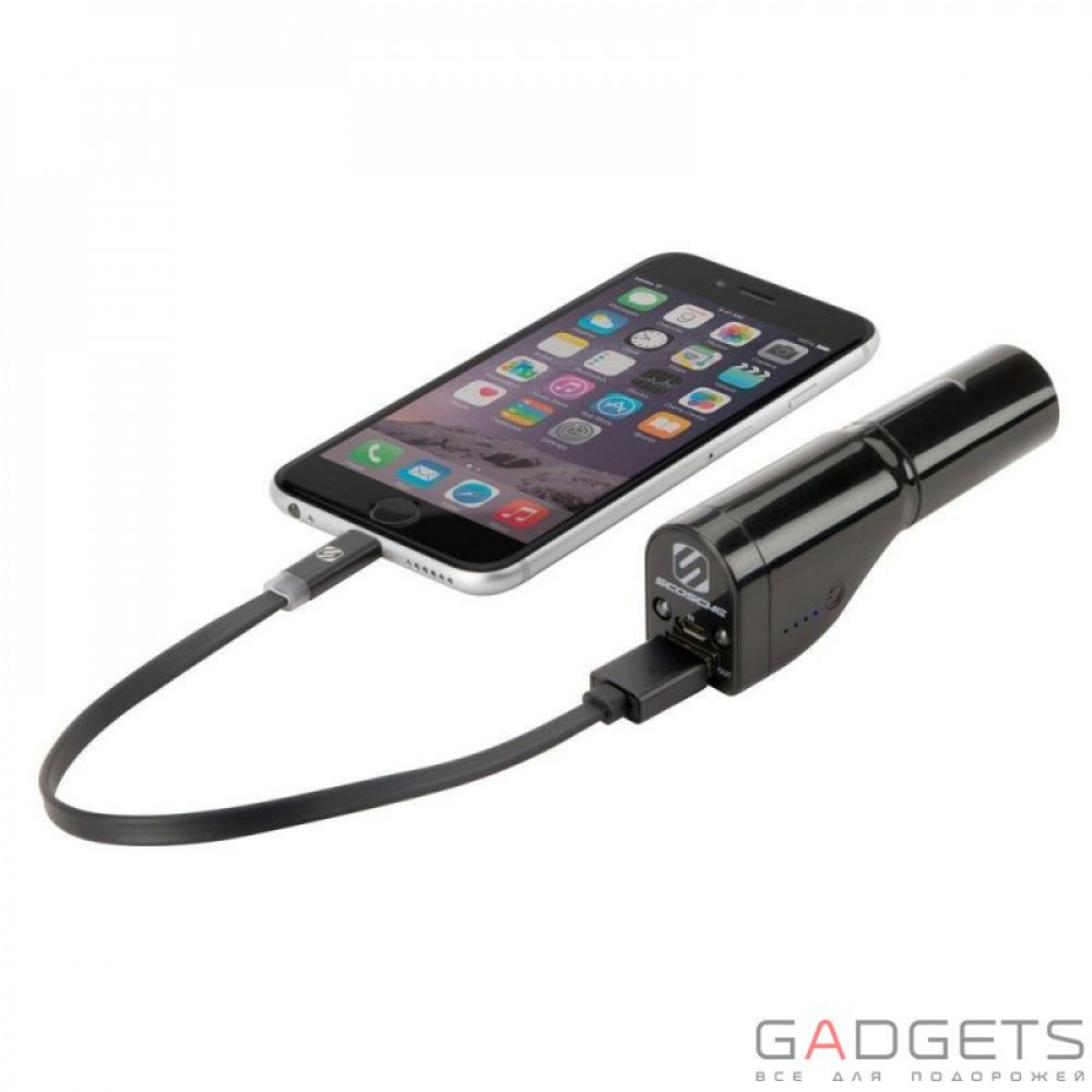 Фото Автомобільний зарядний пристрій Scosche Car Chargers 1 X USB ports + 2600 mAh Battery + FlashLight black (PBC71I)