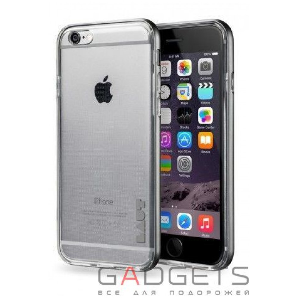 Фото Чехол Laut Exo-Frame Aluminium bampers для iPhone 6 Plus / 6s Plus Gun Metal (LAUT_IP6P_EX_GM)