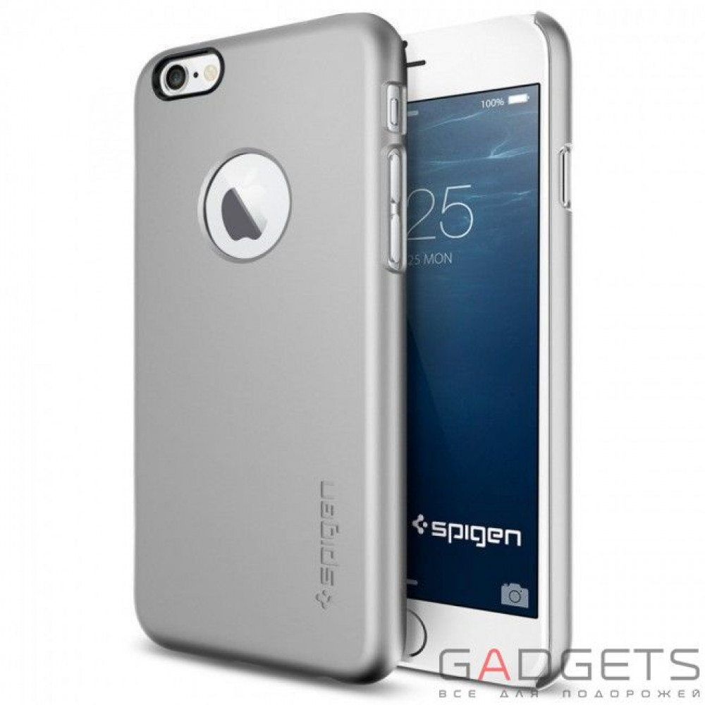 Фото Чехол-накладка Spigen Case Thin Fit A Series Satin Silver for iPhone 6/6S (SGP10942)
