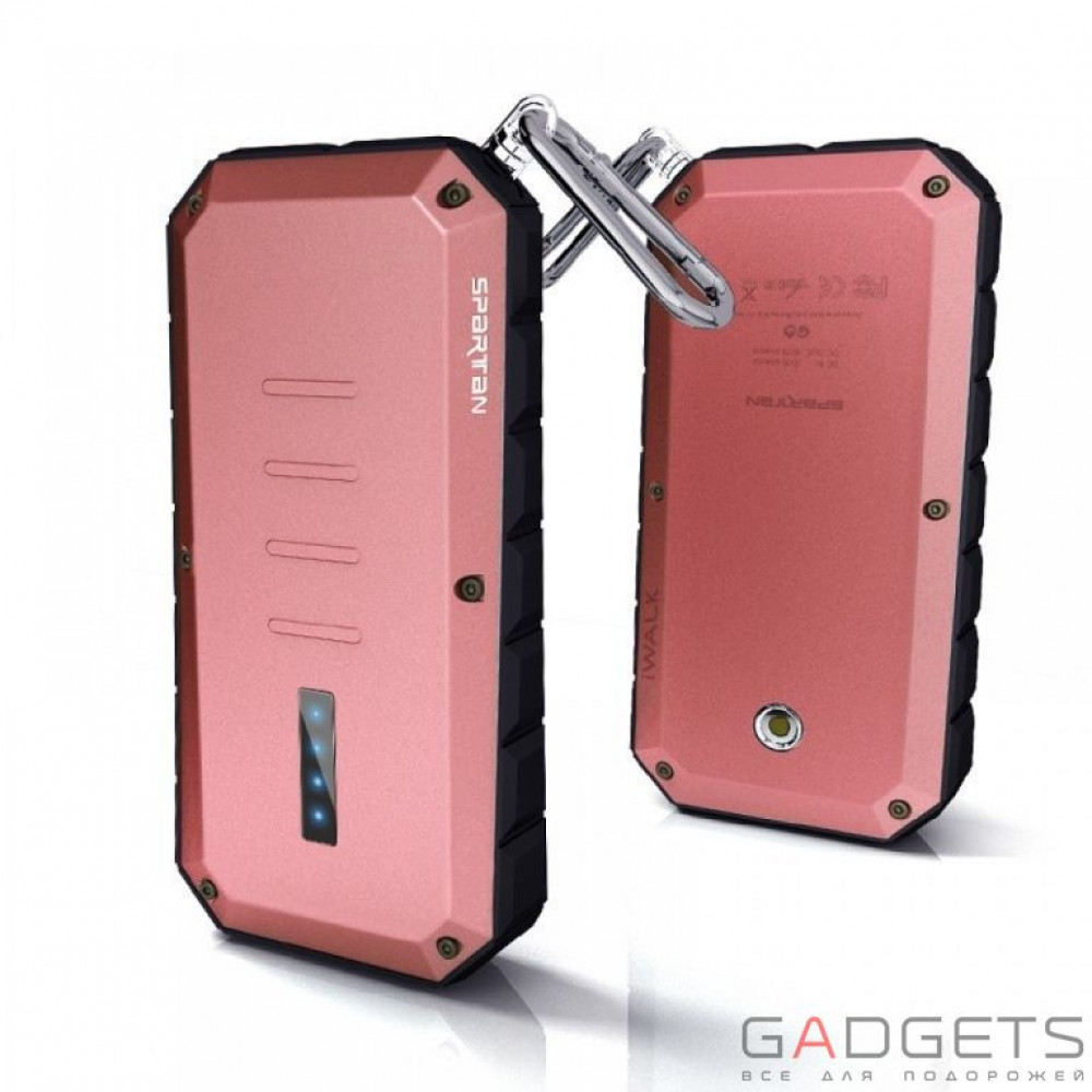 Фото Внешний аккумулятор iWALK Spartan waterproof, dirt-proof, shock-proof battery 13000 mAh Dual USB 2.4A/1.0A Red