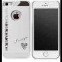 Чохол-накладка iBacks Aluminium Case Heart Series Silver for iPhone 5/5S фото 1