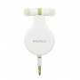 Наушники Macally BUBAUDIO Retractable Earbud with Remote and Microphone (BUBAUDIO-W) фото 1