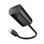 Адаптер Baseus IP To Double IP Socket Adapter L36 12CM Black фото 1