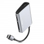 Адаптер Baseus Enjoyment series Type-C to SD+TF Card+USB2.0 HUB Adapter Gray фото 1
