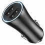 Автомобильное зарядное утройство  Baseus Golden Contactor Dual U Intelligent Car Charger Black (CCALL-DZ01) фото 3