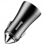 Автомобильное зарядное утройство  Baseus Golden Contactor Dual U Intelligent Car Charger Black (CCALL-DZ01) фото 4