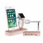 Док-станція COTEetCI Base Hub B18 MFI Stand 3 USB Hub, 1 type-c Rose Gold (CS5019-MRG) фото 1
