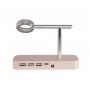 Док-станція COTEetCI Base Hub B18 MFI Stand 3 USB Hub, 1 type-c Rose Gold (CS5019-MRG) фото 4