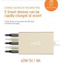 Сетевое з/у Lab.C X5 5 Port USB Wall Charger Space Gray (8A) (LABC-587-GR_KR) фото 7