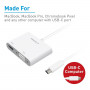 Адаптер Macally USB-C Adapter Series white (UCVH4K) фото 4
