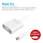 Адаптер Macally USB-C Adapter Series white (UCVGADP) фото 2