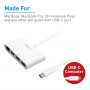 Адаптер Macally USB-C Multiport Adapter Series white (UCHUB3GB) фото 2