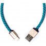 Кабель для зарядки и синхронизации Plusus Lifestar Handcrafted Lightning Cross Turquoise (0.25 m) (LST2003025) фото 2