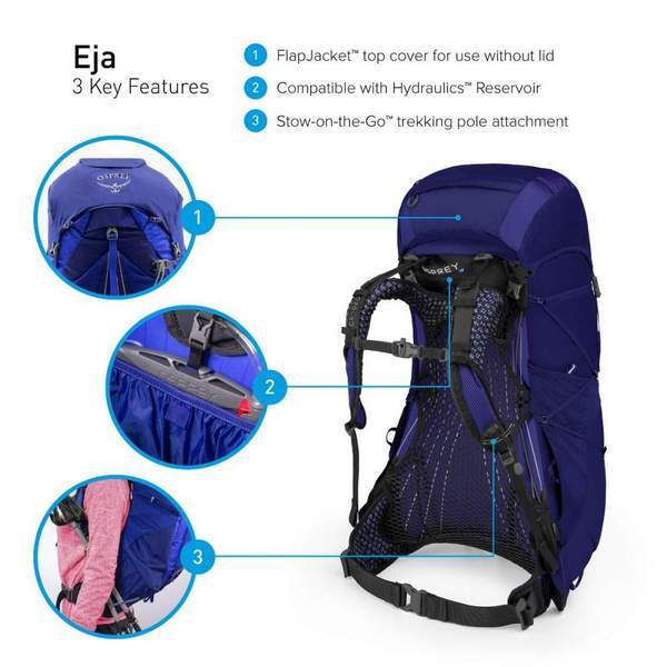 Рюкзак Osprey Eja 38 Moonglade Grey WM серый