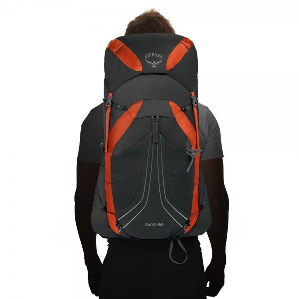 Рюкзак Osprey Exos 58 Blaze Black MD, черный