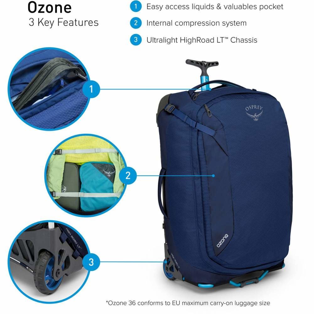 Сумка на колесах Osprey Ozone 42 Buoyant Blue O/S, синяя