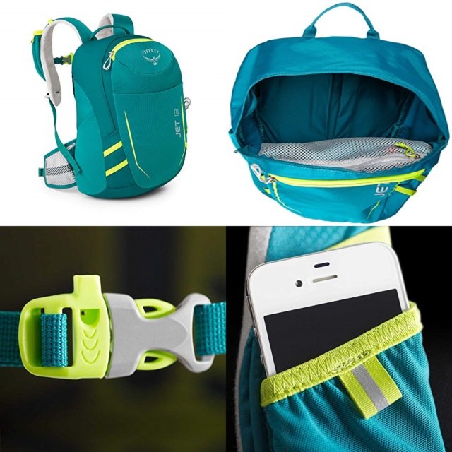 Рюкзак Osprey Jet 12 Real Teal O/S, бирюзовый